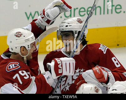 Eastern Conference forward Alex Ovechkin of Russia (Washington) watches the  replay of one of his goals during the first period of the NHL All-Star Game  at Philips Arena in Atlanta on January 27, 2008. (UPI Photo/Roger L.  Wollenberg Stock Photo - Alamy