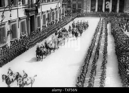 Italy, Rome, royal procession for the inauguration of the legislature, 1930 Stock Photo