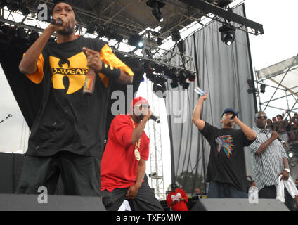 Wu-Tang Clan performs at the Virgin Festival at Pimlico Raceway in Baltimore, Maryland on August 5, 2007. (UPI Photo/Alexis C. Glenn) Stock Photo