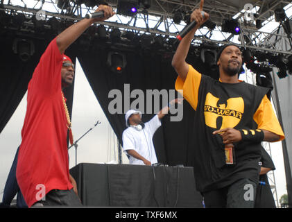 Wu-Tang Clan performs at the Virgin Festival at Pimlico Raceway in Baltimore, Maryland on August 5, 2007. (UPI Photo/Alexis C. Glenn) Stock Photo