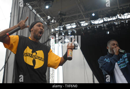 Wu-Tang Clan performs at the Virgin Festival at Pimlico Raceway in Baltimore, Maryland on August 5, 2007. (UPI Photo/Alexis C. Glenn) Stock Photo