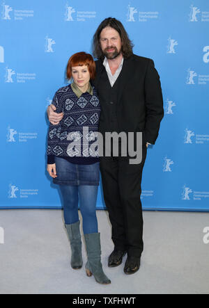 Veerle Baetens (L) and Johan Heldenbergh arrive at the photo call for the film 'The Broken Circle Breakdown' during the 63rd Berlinale Film Festival in Berlin on February 12, 2013.   UPI/David Silpa Stock Photo