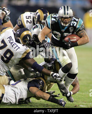 Arizona Cardinals linebacker Victor Dimukeje runs upfield against the Carolina  Panthers during an NFL football game in Charlotte, N.C., Sunday, Oct. 2,  2022. (AP Photo/Nell Redmond Stock Photo - Alamy