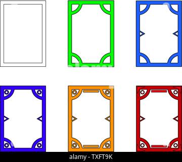 Template of User Interface for Mobile Applications, Cards, Games. Frames of Level Up. Vector Illustration for Your Design. Stock Vector