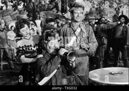 The Fighting Kentuckian Year : 1949 USA Director : George Waggner Vera Ralston, Oliver Hardy, John Wayne Stock Photo