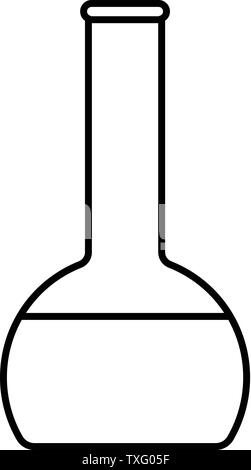 Icon Outline Bottle isolated on white background. Magic Potion in Flask. Vector illustration for your design, game, card. Stock Vector