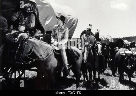 The Big Trail  Year: 1930 USA John Wayne, Tyrone Power Sr. Director: Raoul Walsh Stock Photo