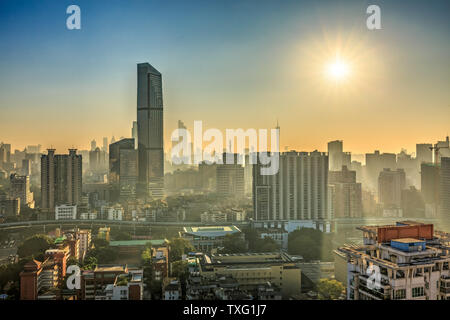 Bird's eye view of Guangzhou Stock Photo