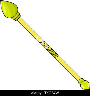 Magic Staff isolated on white background. Wizard Items. Vector Illustration for Your Design, Game, Card, Web. Stock Vector