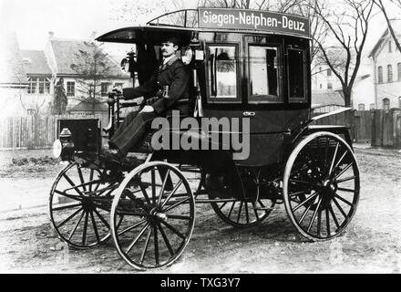First Benz Omnibus motorized bus, capable of carrying up to 8
