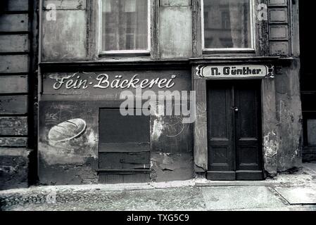 Streets on Prenzlauer Berg, East-Berlin. 1982 Stock Photo