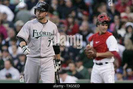 Boston Red Sox catcher George Kottaras, right, stands with Jason