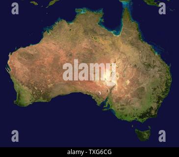 Composite satellite photograph of Australia Stock Photo