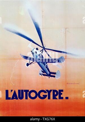 French poster for the Autogiro, the invention of the Spanish engineer ...
