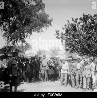 Balfour visiting Jewish colonies, Palestine. Arthur James Balfour, British Conservative politician and statesman.  UK Prime Minister (1902-1905) Stock Photo