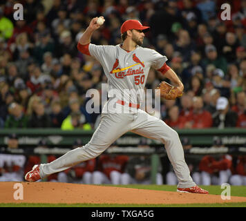 St. Louis Cardinals pitcher Adam Wainwright (50) reacts during an MLB  National League Wild Card game against the Los Angeles Dodgers, Wednesday,  Octob Stock Photo - Alamy