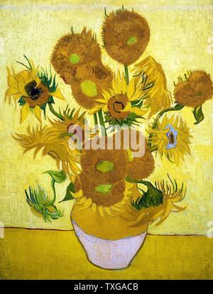 Vincent van Gogh Dutch school Sunflowers (The Repetitions) January 1889 Oil on canvas (95 x 73 cm) Amsterdam, Van Gogh Museum Stock Photo