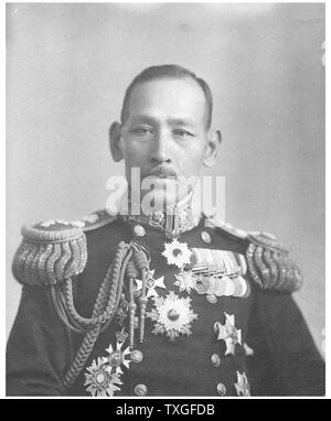 Vice Admiral Saburo Hyakutake, Imperial Japanese Navy during the first world war 1918 Stock Photo