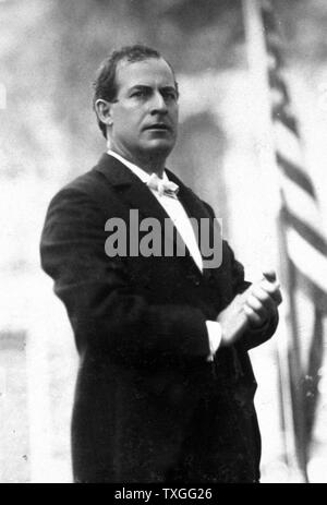 William Jennings Bryan (March 19, 1860 – July 26, 1925) was an American orator and politician, and a dominant force in the populist wing of the Democratic party 1896 Stock Photo