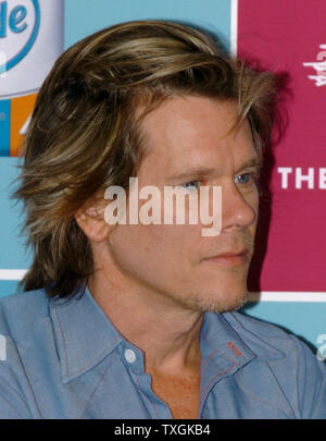Actor Kevin Bacon attends a press conference for 'The Woodsman' at the American Pavilion May 17, 2004 during the Cannes Film Festival in Cannes, France. (UPI Photo/Christine Chew) Stock Photo