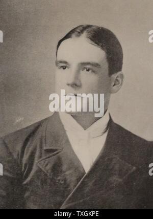 Photographic portrait of Richard Harding Davis (1864-1916) a journalist and writer of fiction and drama. Dated 19th Century Stock Photo
