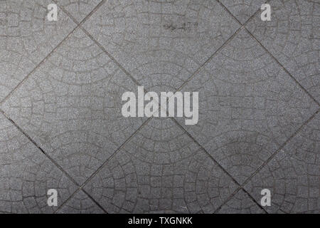 Dirty pool tile pattern. Worn puzzle pavement background. Abstract ceramic brick pattern. Shower surface texture Stock Photo