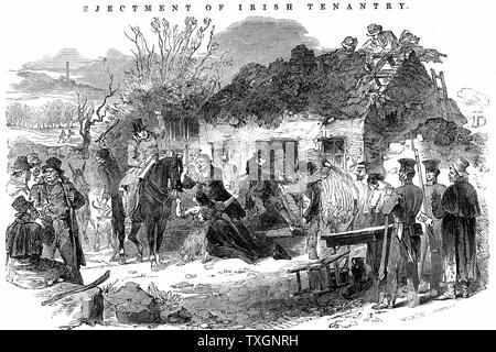 Evicted Irish peasant family, 1848. Artist: Unknown Stock Photo - Alamy