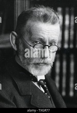 Paul Ehrlich  (1854-1915) German bacteriologist. Haematology: Chemotherapy: Immunology. Shared Nobel prize for medicine or physiology with Mechnikov in 1908. Stock Photo