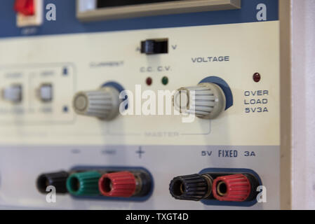 Old electronic circuit power supply Stock Photo