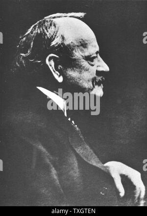 Joseph John Thomson (1856-1940) British physicist, discoverer of Electron and pioneer of nuclear physics.  From photograph taken c.1922 Stock Photo