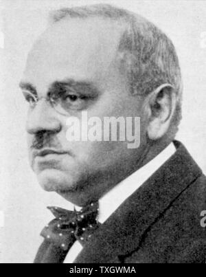 Alfred Adler  (1870-1937) Austrian psychiatrist Member of group around Freud until he broke away in 1911 and developed theory of Individual Psychology Stock Photo