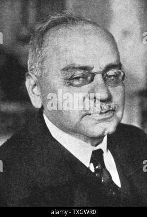 Alfred Adler (1870-1937) Austrian psychiatrist Member of group around Freud until he broke away in 1911 and developed theory of Individual Psychology Stock Photo