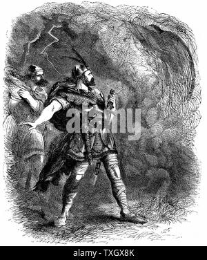 Macbeth and Banquo encountering the Three Witches and hearing their ...