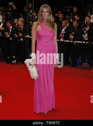 Tiziana Rocca arrives on the red carpet before a screening of the film 'Taking Woodstock' at the 62nd annual Cannes Film Festival in Cannes, France on May 16, 2009.   (UPI Photo/David Silpa) Stock Photo