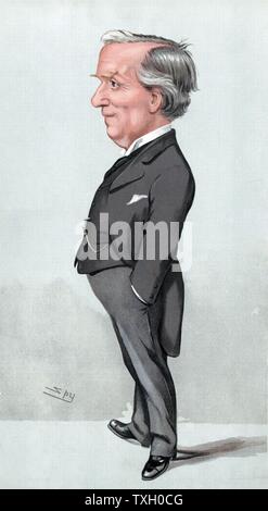 Herbert Henry Asquith (1852-1928) British Liberal statesman. Prime Minister 1908-16. Cartoon by 'Spy' (Leslie Ward) from 'Vanity Fair', London, July 1904. Colour Stock Photo