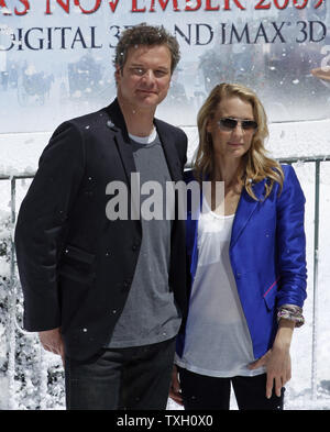 Actor Colin Firth and actress Robin Wright Penn arrive at a photocall for the film 'A Christmas Carol' at the 62nd annual Cannes Film Festival in Cannes, France on May 18, 2009.   (UPI Photo/David Silpa) Stock Photo