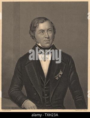 Eilhard Mitscherlich (1794-1863), German chemist and crystallographer who, in 1819, noted the phenomenon of Isomorphism. From James Sheridan Muspratt "Chemistry" (London, c1860). Engraving. Stock Photo