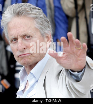 Michael Douglas arrives at a photocall for the film 'Wall Street: Money Never Sleeps' at the 63rd annual Cannes International Film Festival in Cannes, France on May 14, 2010.   UPI/David Silpa Stock Photo