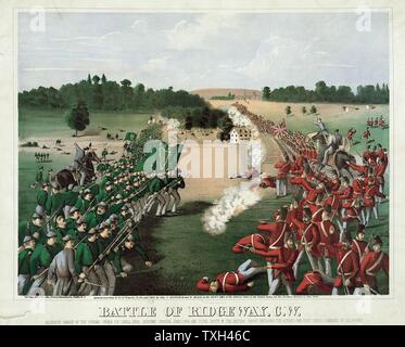 Battle of Ridgeway, Ontario (Canada West) 2 June 1866. Rout of Canadian ...