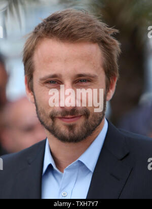 Matthias Schoenaerts arrives at a photocall for the film 'De Rouille et D'os' during the 65th annual Cannes International Film Festival in Cannes, France on May 17, 2012.   UPI/David Silpa Stock Photo