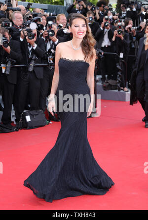 Virginie Ledoyen arrives on the red carpet before the screening of the film 'De Rouille et D'os (Rust & Bone)' during the 65th annual Cannes International Film Festival in Cannes, France on May 17, 2012.  UPI/David Silpa Stock Photo