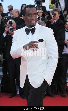 Sean Combs arrives on the red carpet before the screening of the film 'Killing Them Softly' during the 65th annual Cannes International Film Festival in Cannes, France on May 22, 2012.  UPI/David Silpa Stock Photo