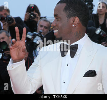 Sean Combs arrives on the red carpet before the screening of the film 'Killing Them Softly' during the 65th annual Cannes International Film Festival in Cannes, France on May 22, 2012.  UPI/David Silpa Stock Photo