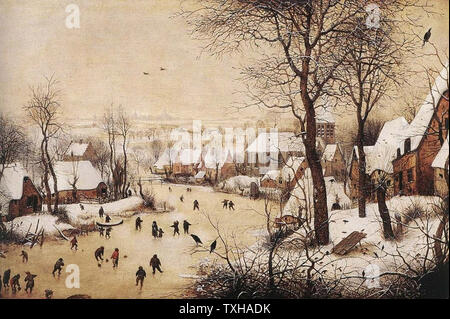 Pieter Bruegel The Elder Winter Landscape With Skaters And Bird Trap Stock Photo Alamy