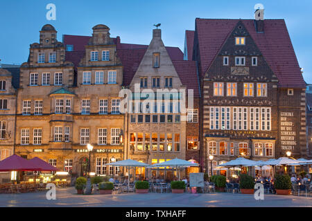 geography / travel, Germany, Bremen, Hanse, Hanseatic town, old town, inner city, at market, market, Additional-Rights-Clearance-Info-Not-Available Stock Photo
