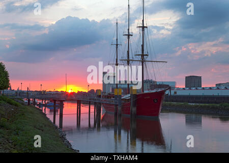 geography / travel, Germany, Bremen, Hanse, Hanseatic town, Weser, Am Hohentorshafen, Additional-Rights-Clearance-Info-Not-Available Stock Photo
