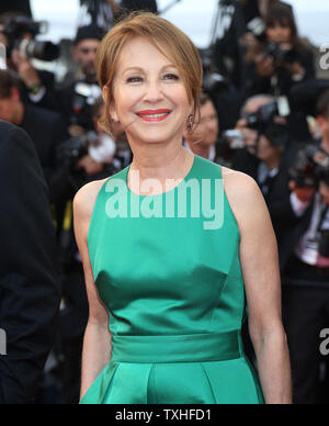 Nathalie Baye arrives on the red carpet before the screening of the film 'Irrational Man' during the 68th annual Cannes International Film Festival in Cannes, France on May 15, 2015.  Photo by David Silpa/UPI Stock Photo