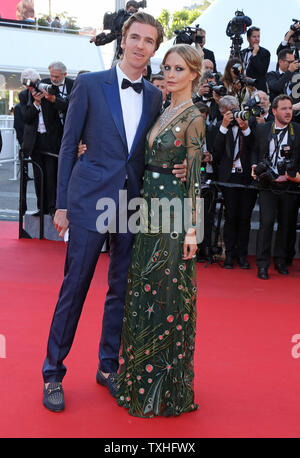 James Cook (L) and Poppy Delevingne arrive on the red carpet before the screening of the film 'Carol' during the 68th annual Cannes International Film Festival in Cannes, France on May 17, 2015.  Photo by David Silpa/UPI Stock Photo