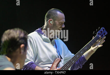 Aaron 'P-Nut' Wills of 311 performs in concert as part of the 311/Snoop Dogg 'Summer Unity Tour' at Cricket Wireless Amphitheatre in Chula Vista, California on June 27, 2008.   (UPI Photo/Roger Williams) Stock Photo