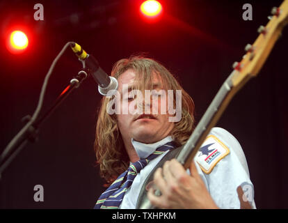 Sting's son Joe Sumner of Fiction Plane performs in concert as part of the 311/Snoop Dogg 'Summer Unity Tour' at Cricket Wireless Amphitheatre in Chula Vista, California on June 27, 2008.   (UPI Photo/Roger Williams) Stock Photo